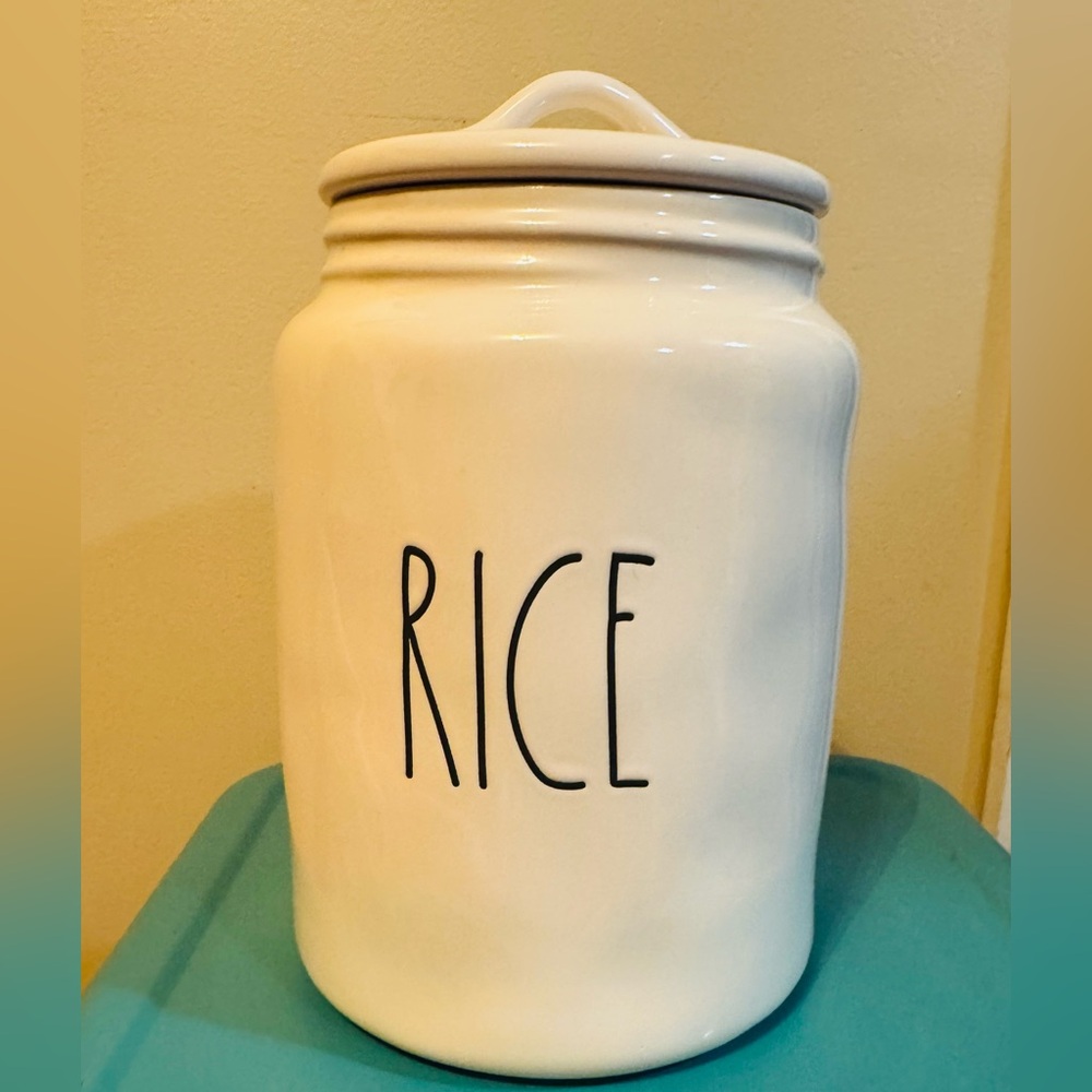 White Ceramic Rice Storage Jar